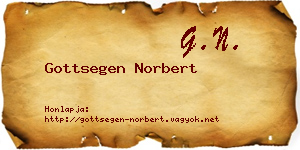 Gottsegen Norbert névjegykártya